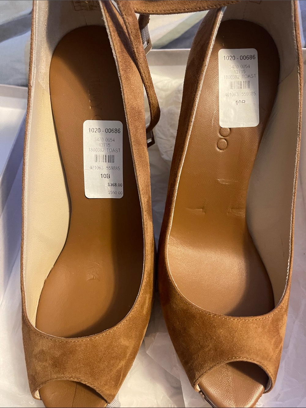 Jimmy Choo Toast Suede Peep-Toe Wedge Sandals with Ankle Strap